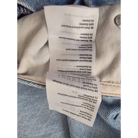 Weekday Ultra Low Rise Lazer Y2K Paris Flare Leg Jeans Light Wash Sz 24 A001615 - Picture 6 of 10